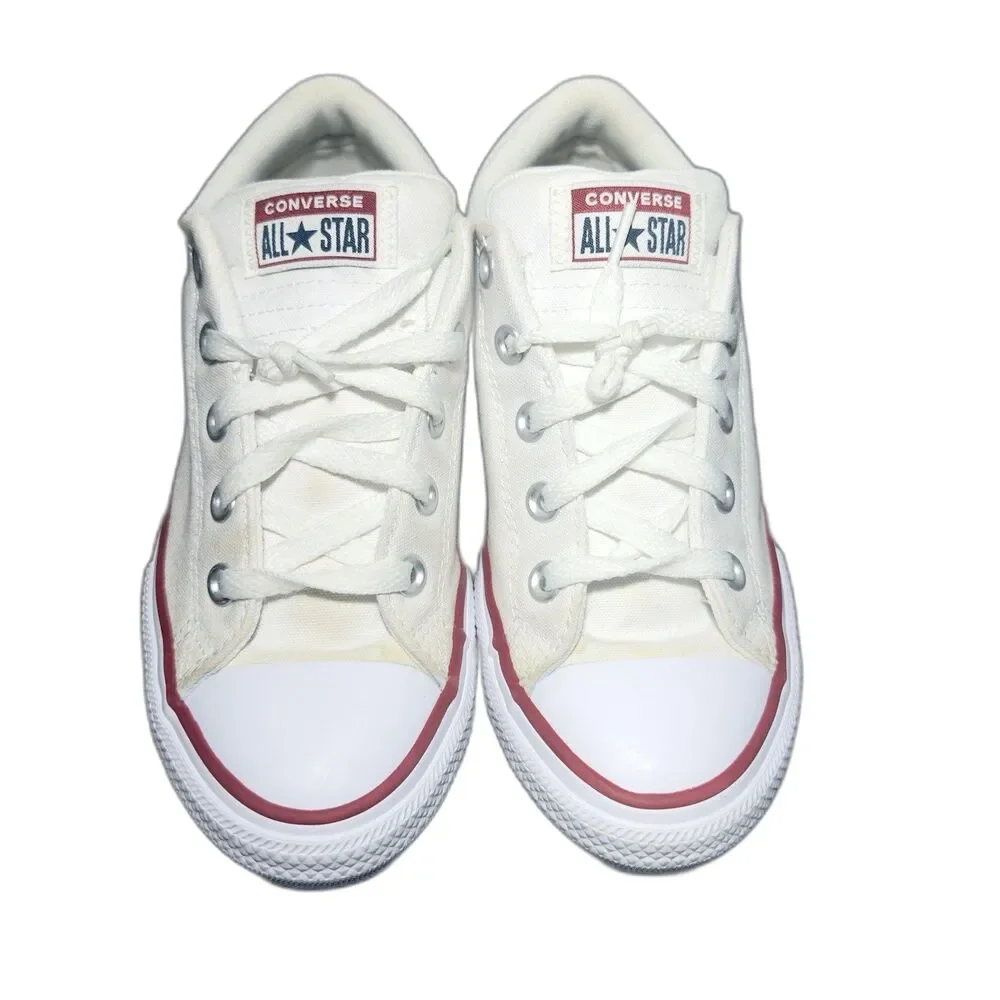Converse All Star Unisex Kids Low Top Lace-Up Sneaker White Youth Size 3